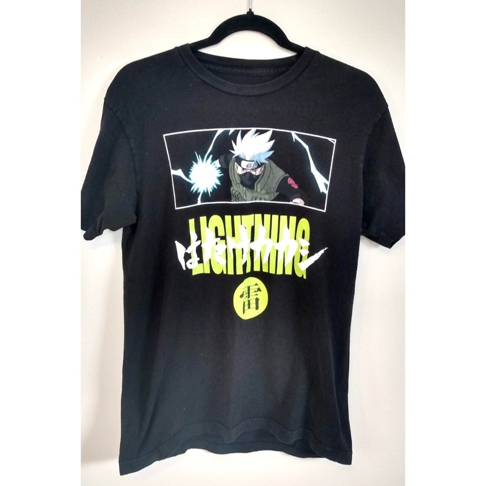 NARUTO Lightning‎ Graphic T-Shirt M Y2K Manga Streetwear Shippuden Collection